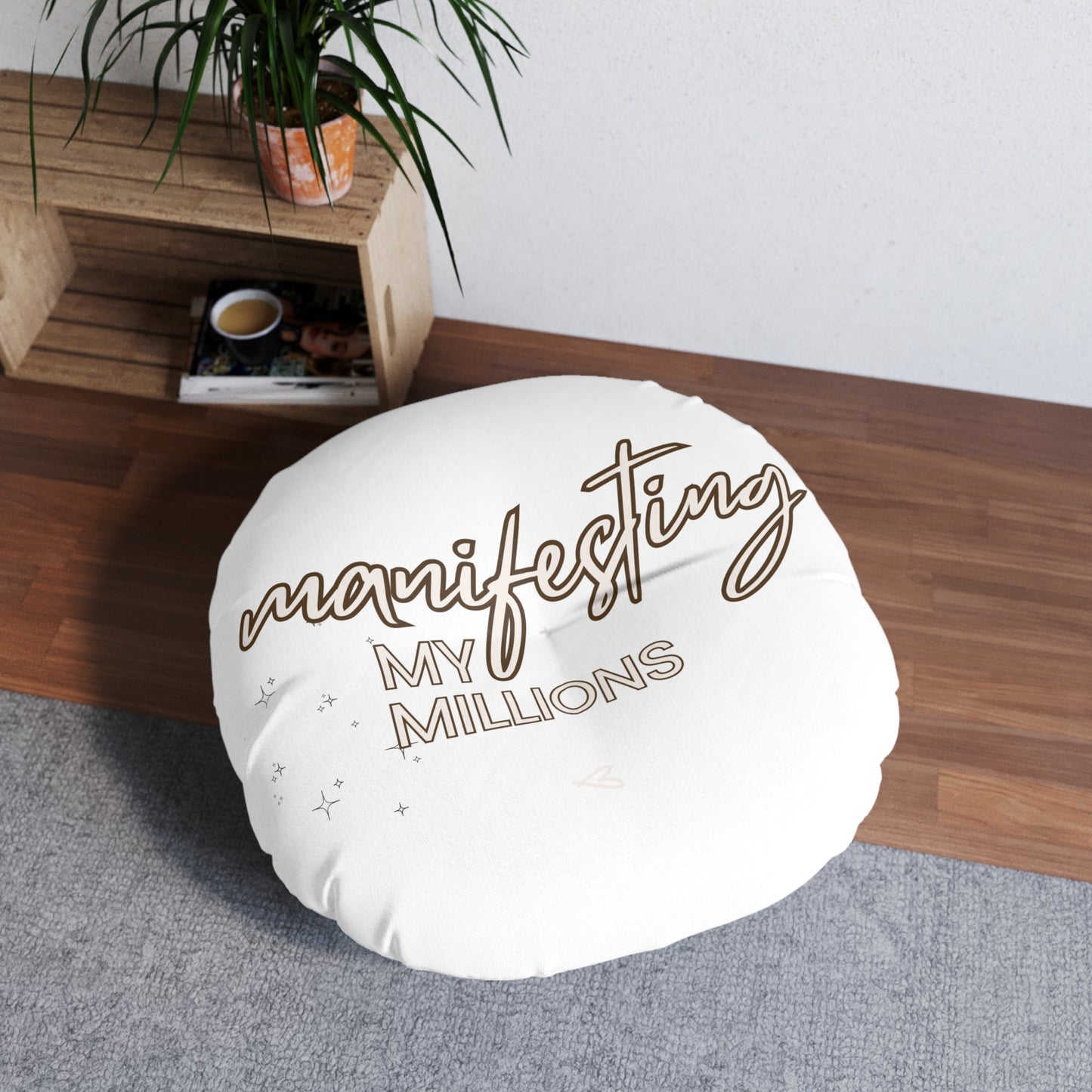 Tufted Floor Pillow, Round